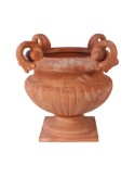 Terracotta Chalice Vase with Handles